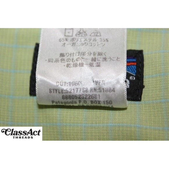 Patagonia Island Hopper Shirt Mens Long Sleeved Vented Fishing Green Checked XXL - Picture 10 of 13